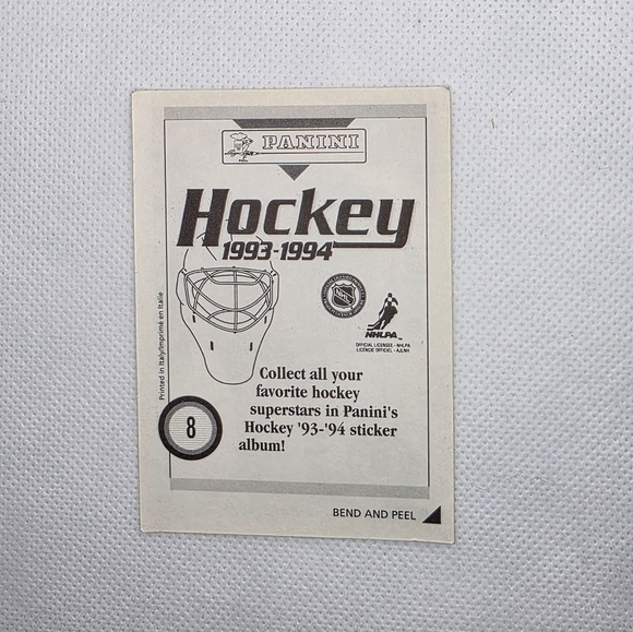 1993-94 Panini Hockey Ted Donato Boston Bruins #8 Sticker - Picture 3 of 3